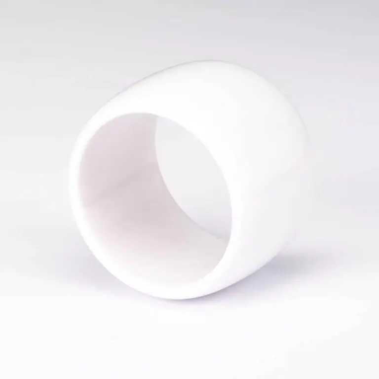 Bracciale rigido bangle resina pregiata bianco ottico 2
