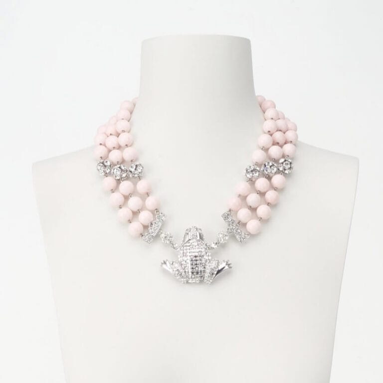 Collana girocollo rosa peau ange