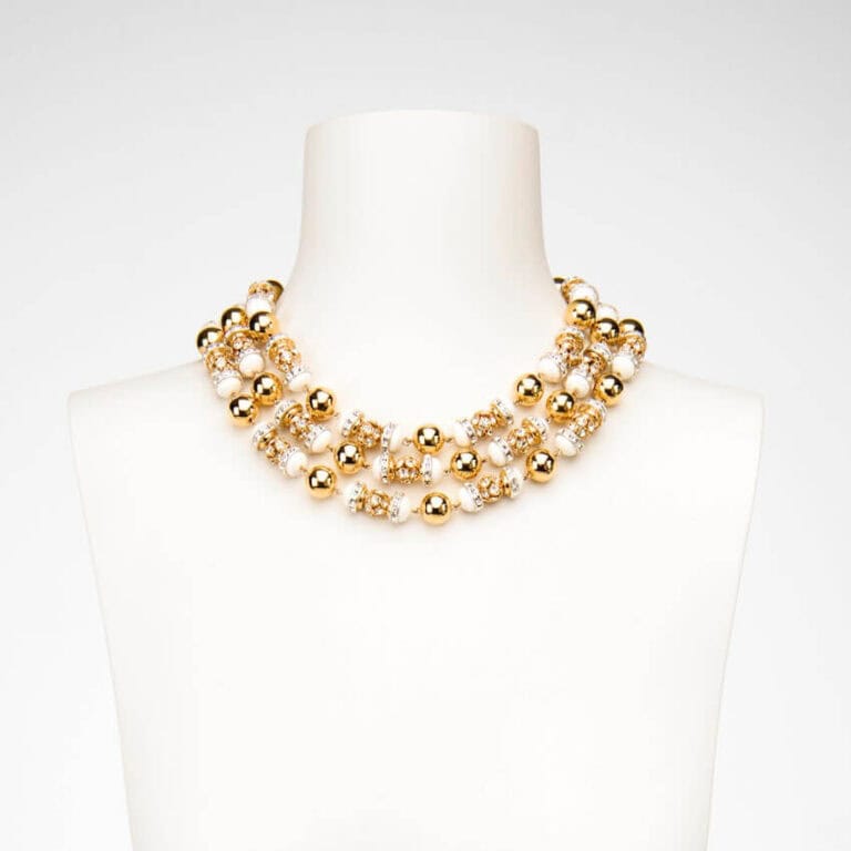 White and Gold Chocker