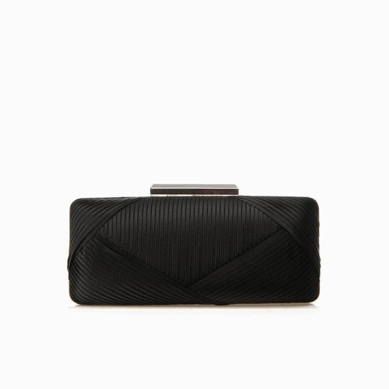 pochette rigida raso intrecciato nero