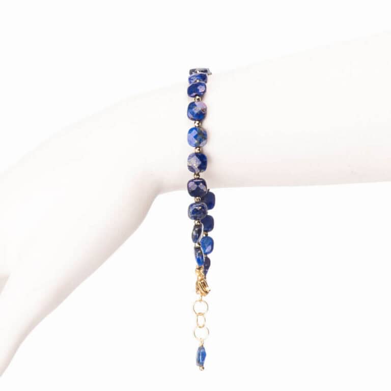 Braccialetto lapis blu ematite argento 1