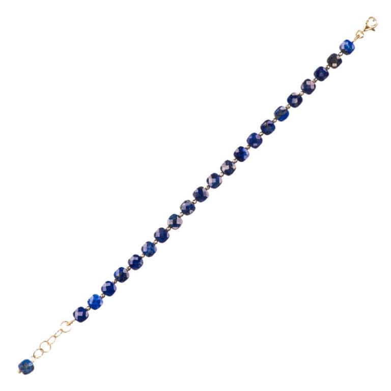 Braccialetto lapis blu ematite argento 3