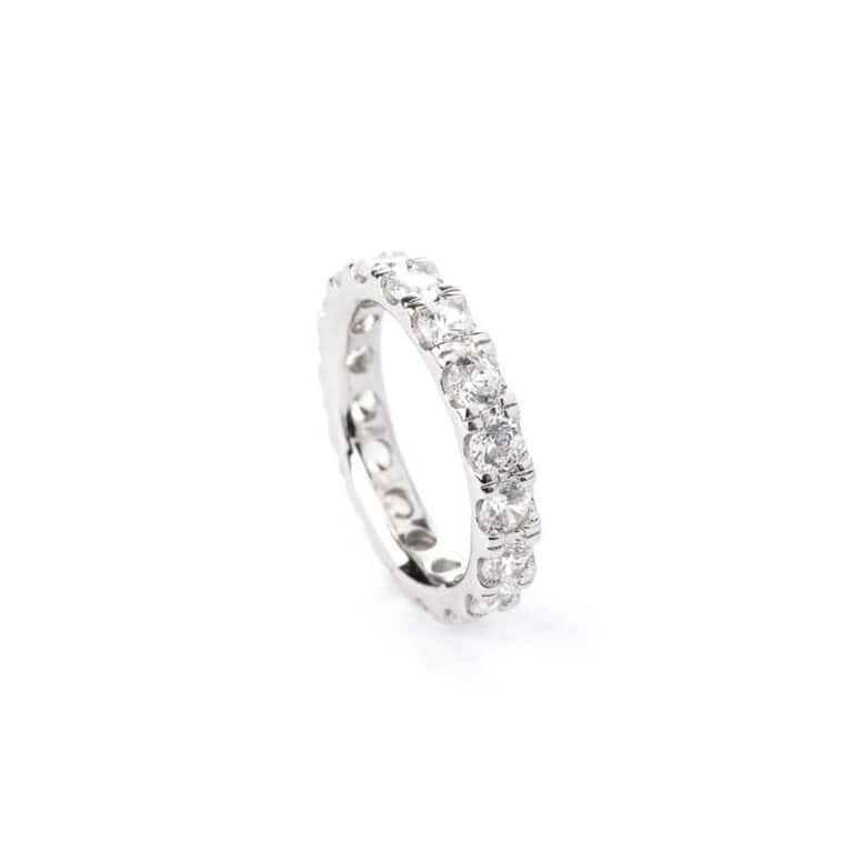 Anello fede eternity zirconi brillanti 1