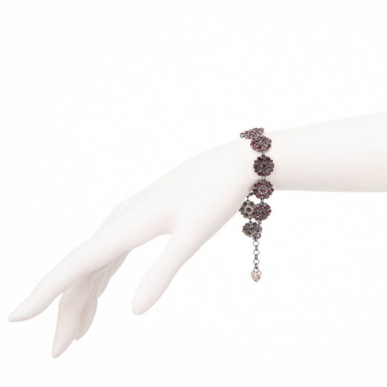 Bracciale cristalli color rubino bordeaux 02