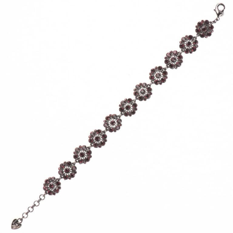 Bracciale cristalli color rubino bordeaux 03