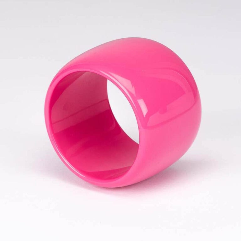 Bracciale rigido bangle resina pregiata fuxia 2